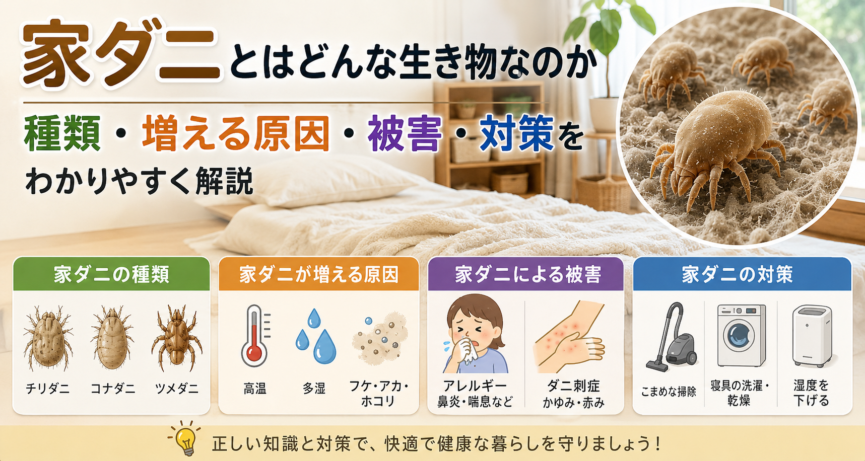 家ダニとはどんな生き物なのか|種類・増える原因・被害・対策をわかりやすく解説 - パワフルシニア・クラブ