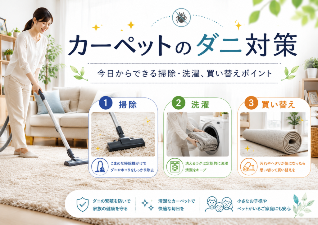 カーペットのダニ対策