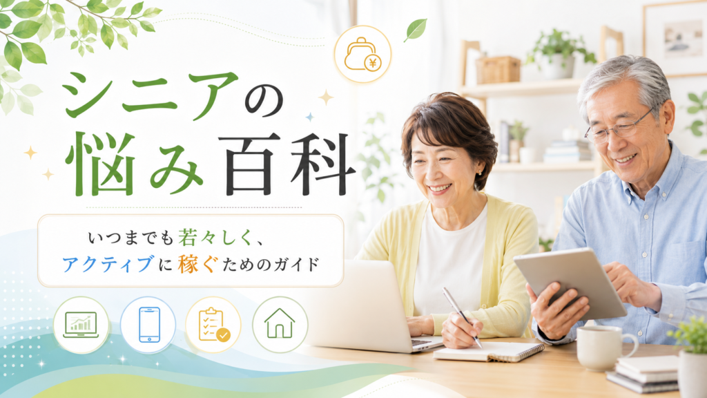 シニアの悩み百科｜いつまでも若々しく、アクティブに稼ぐためのガイド
